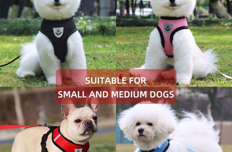 Breathable mesh dog Harness reflective