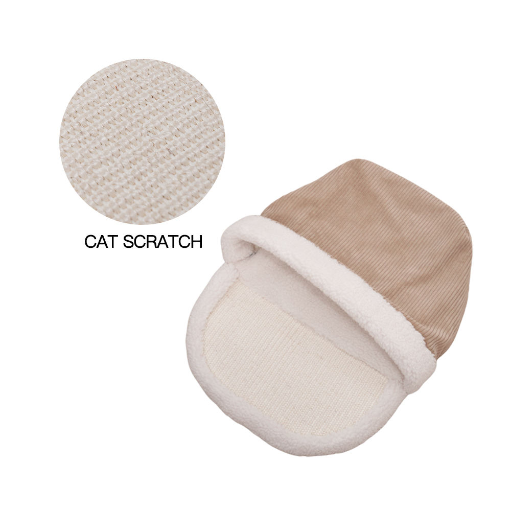 Manufacturer Wholesale Shoes Design Warm Cat Bed With Scratcher Board