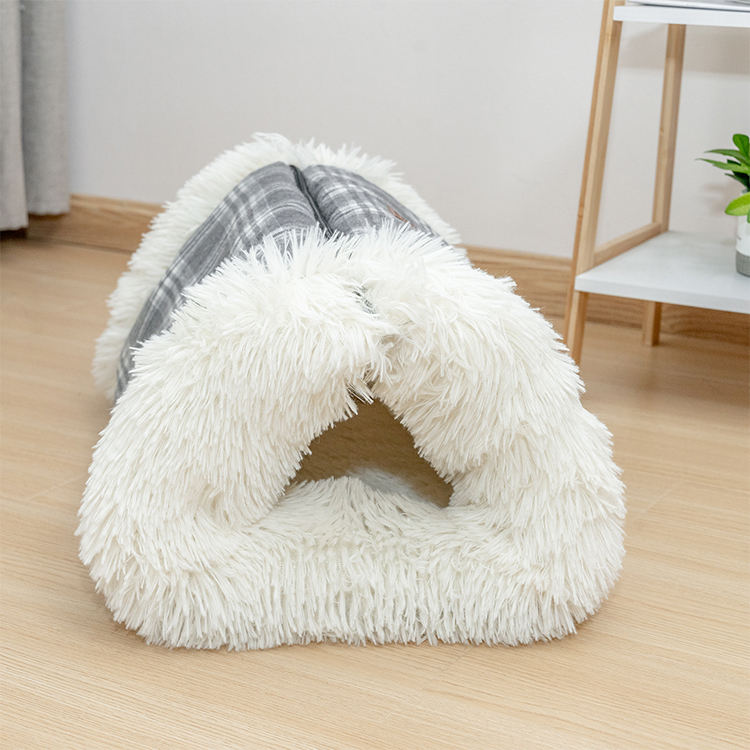 Manufacturer Wholesale Foldable Warm Plush Cat Bed
