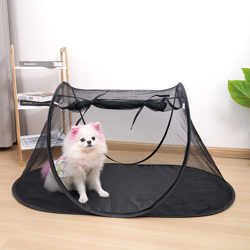 Manufacturer Wholesale Foldable Breathable Black Large Pet Playpen Cat Dog Tent