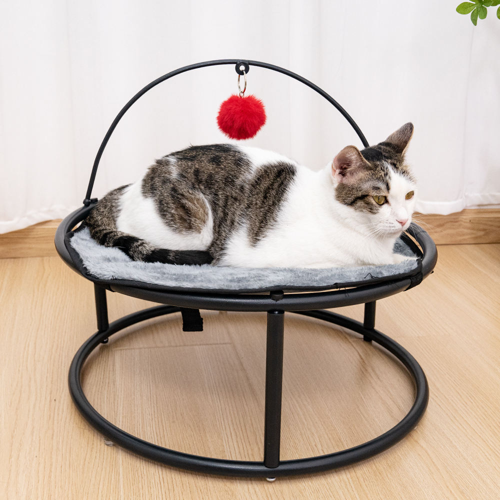 Manufacturers Wholesale Stainless Steel Short Plush Pet Elevated Bed Waterproof Cat Bed Soft And Comfortable