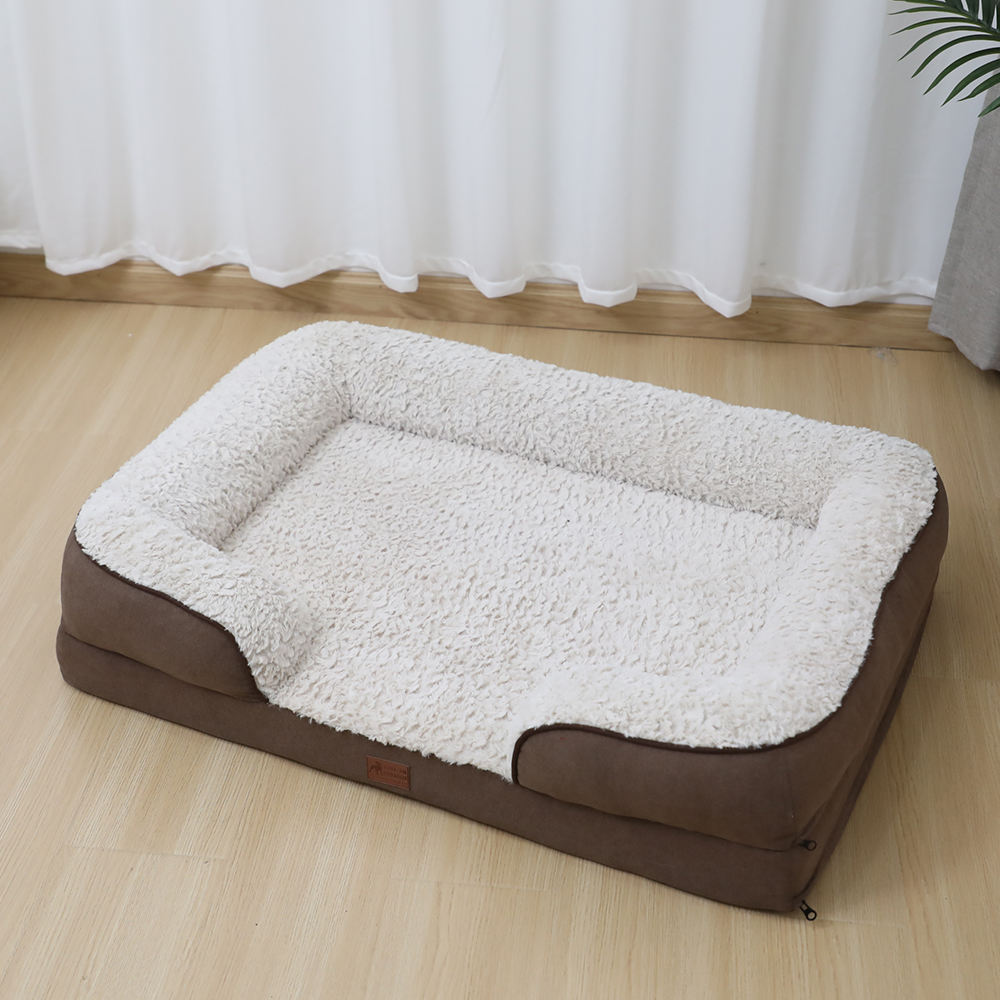 Detachable Removable Warm Cover Orthopedic Foam Dog Bed