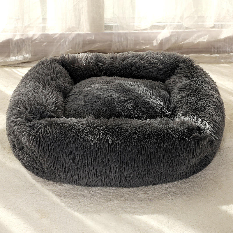 Luxury Warm Soft Comfortable Plush Pet Bed For Sleeping Calming Dog Bed