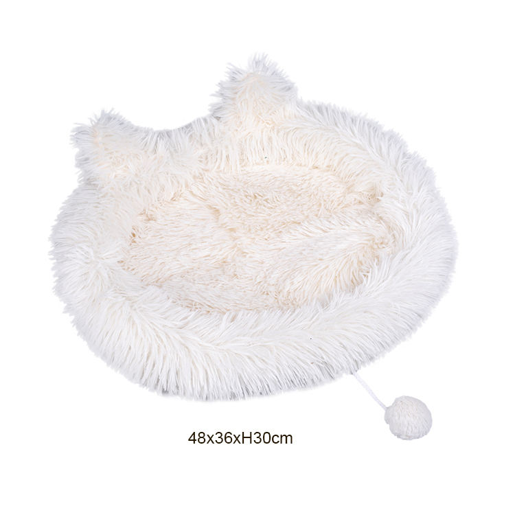 Wholesale Manufacturer Soft Luxury Plush Pet Cushion Round Cat Dog Bed Pet Furniture