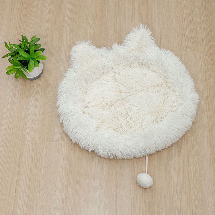 Wholesale Manufacturer Soft Luxury Plush Pet Cushion Round Cat Dog Bed Pet Furniture