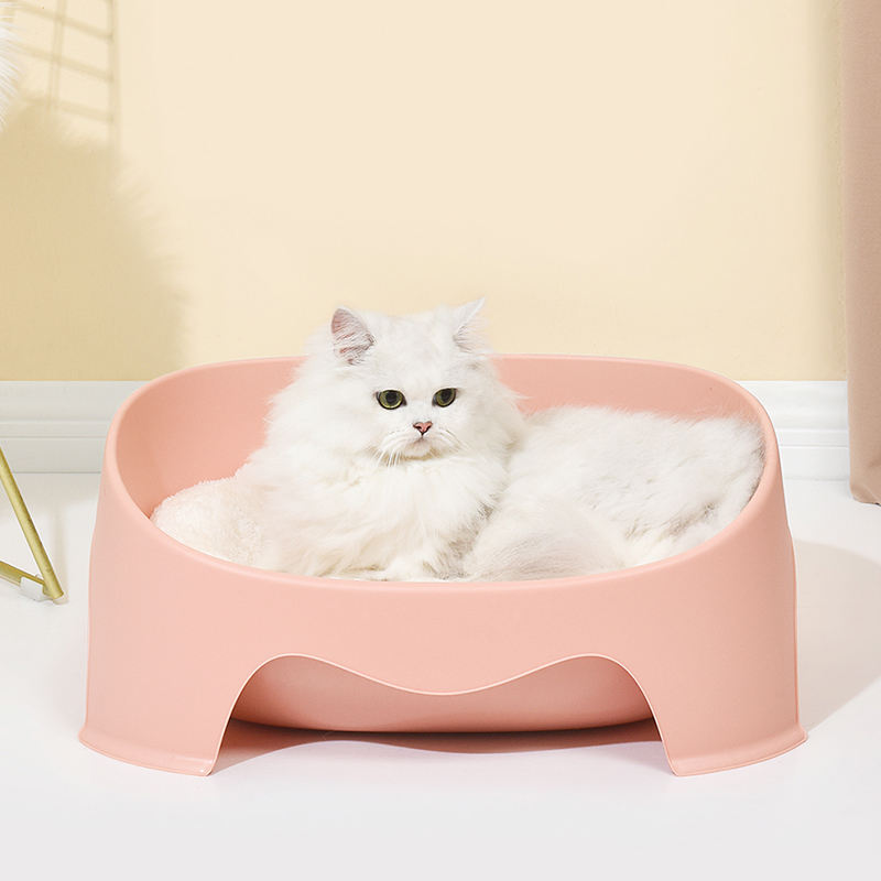 Multi-colored Durable Pp 2 In 1 Cat Bed With Warm Pad And Corrugated Paper