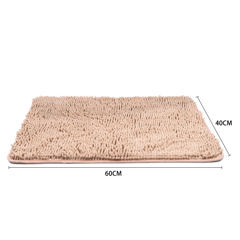 Non-slip Long Plush Dirt And Water Absorbent Pet Mat