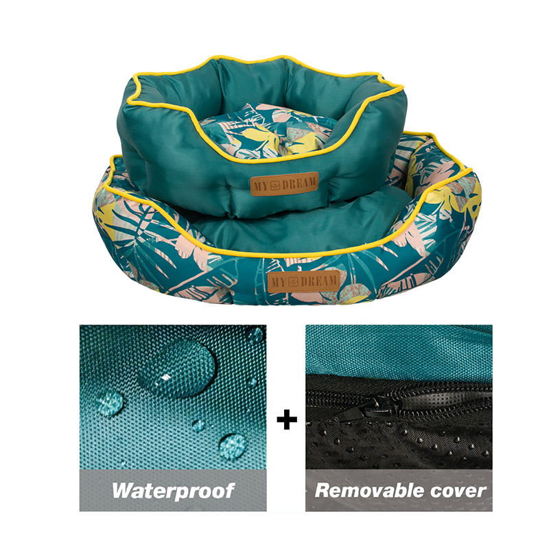 Wholesale Custom New Design Jungle Series Oxford Waterproof Dog Bed