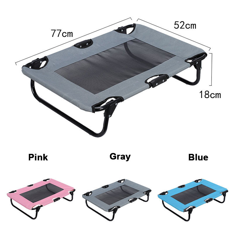 Wholesale Custom New Design Foldable Stainless Steel Elevated Pet Bed Breathable Comfortable Durable Dog Bed