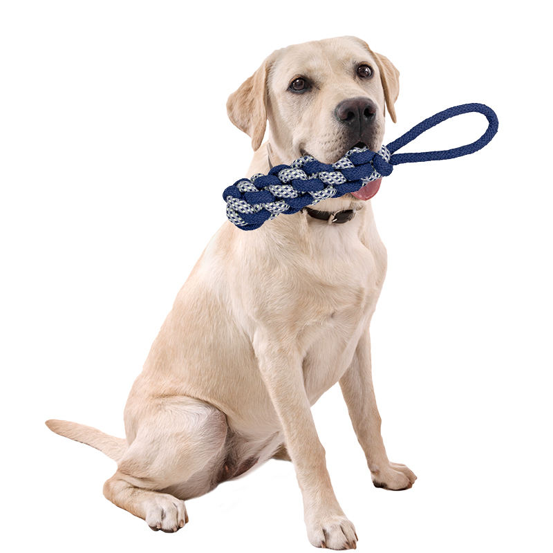 Manufacturer Wholesale Chew Dog Rope Toys Blue Durable Pet Toys Cotton Rope Dog Toys