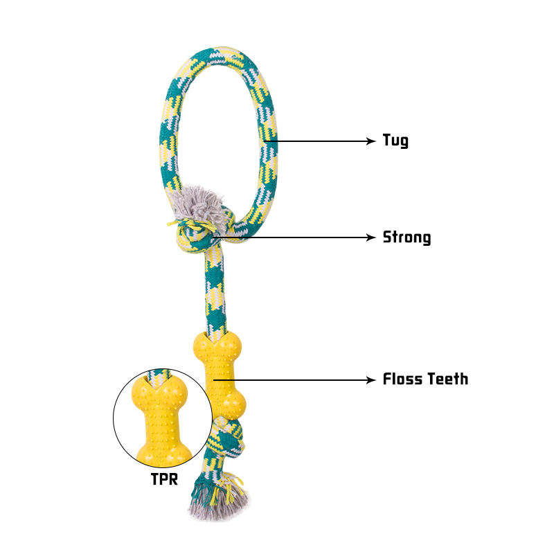 Custom New Design Jungle Series Durable Tpr Pet Toys Cotton Rope Dog Toys