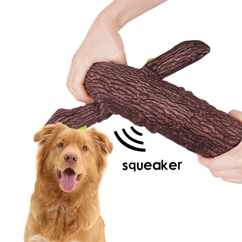 Wholesale Custom New Design Durable Printed Short Plush Backbone Dog Chew Toy Interactive Dog Toys