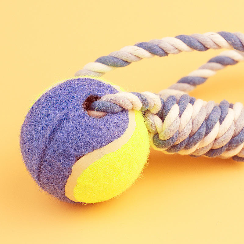 Manufacturer Wholesale Durable Dog Tennis Ball Toys Interactive Dog Chew Toys Cotton Rope Toys