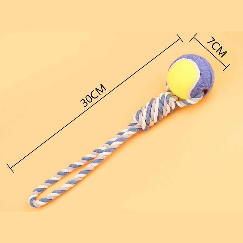 Manufacturer Wholesale Durable Dog Tennis Ball Toys Interactive Dog Chew Toys Cotton Rope Toys
