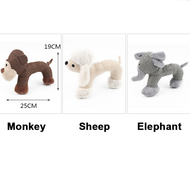 Various Animals Appearance Plush Chew Toys Stuffed Dog Toys Plush Dog Toys
