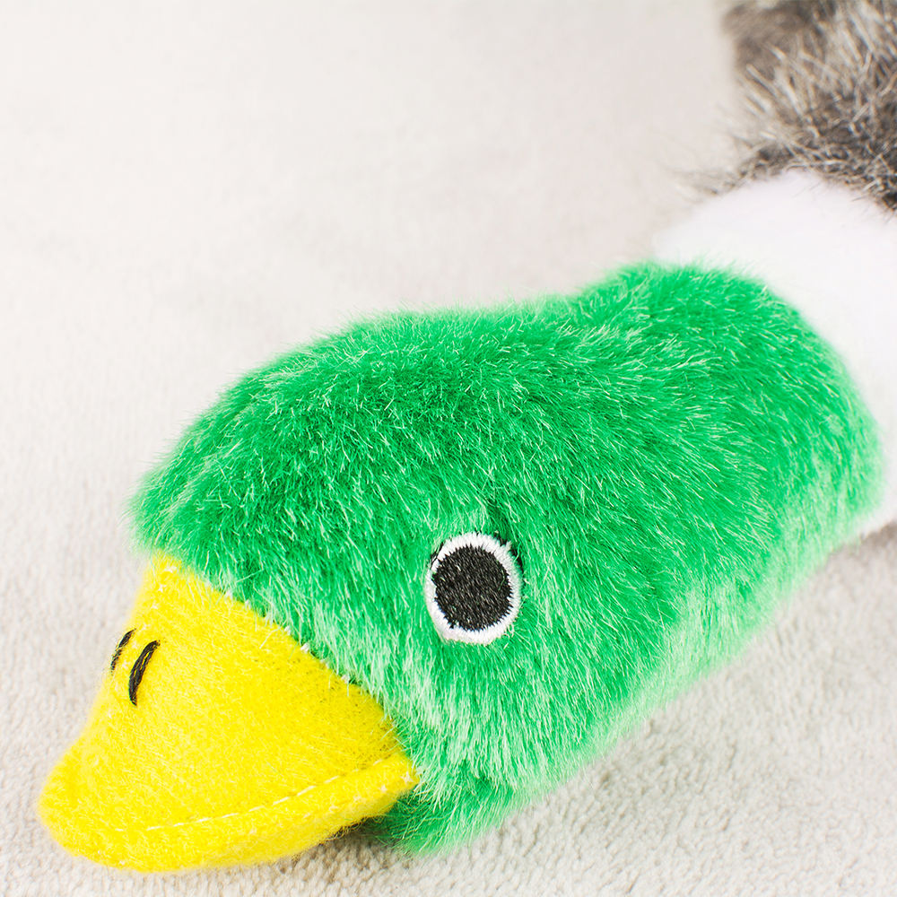 Custom Wholesale Designer Eco Natural Hot Interactive Large Stuffed Plush Squeaker Duck Pet Dog Toys