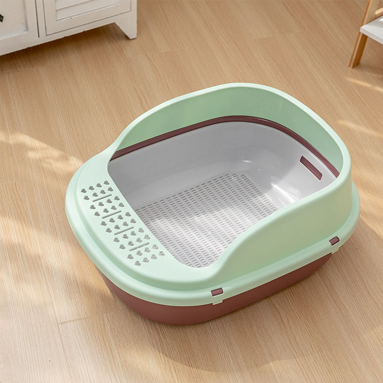 New Design Colorful Durable Plastic Cat Litter Tray