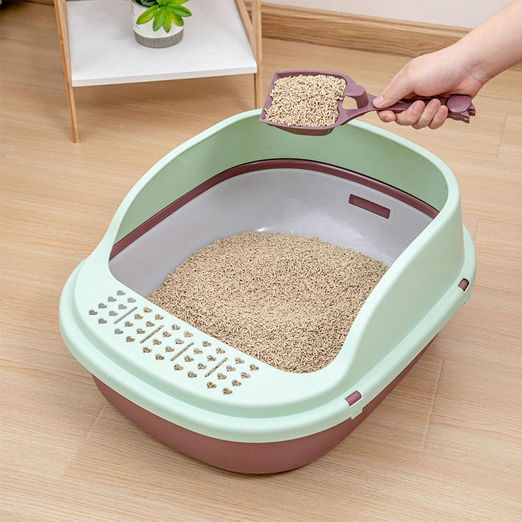 New Design Colorful Durable Plastic Cat Litter Tray