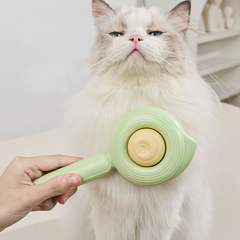 Pet Hair Remover Roller Self Cleaning Cat Massage Brush Dog Hair Remover Comb