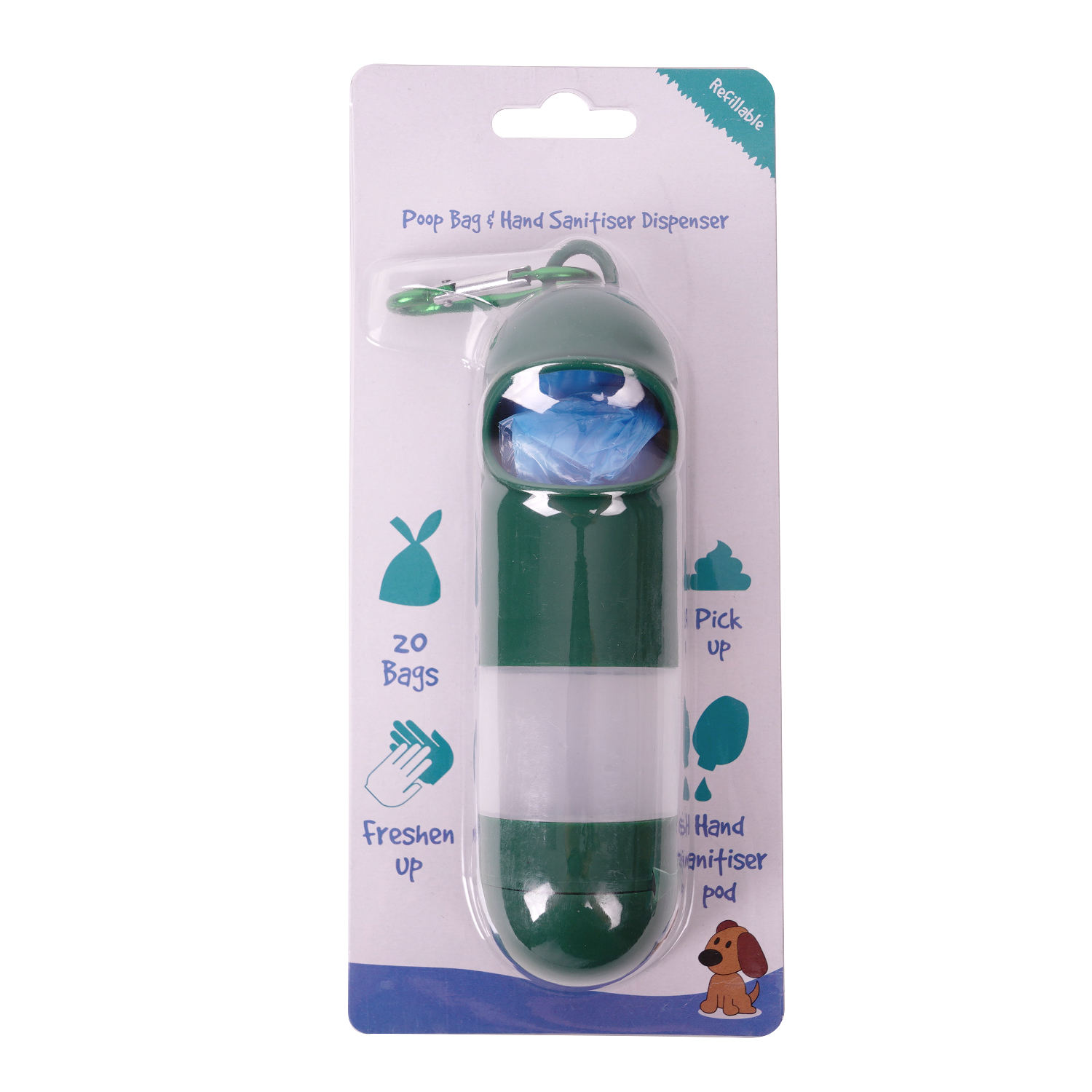 Eco Dog Poop Bag Holder Pet Custom Dog Poop Bag Dispenser With Hand Sanitizer