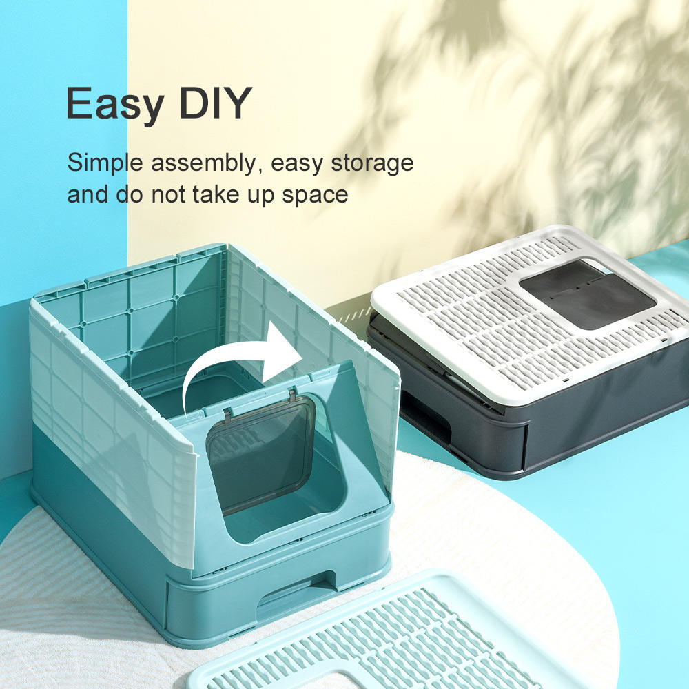 New Design Collapsible Cat Litter Box Foldable Cat Litter Tray Cat Toilet