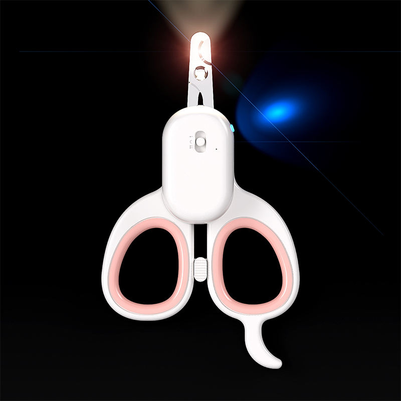 Double Led Lights Uv Light Tpe Stainless Steel Sharp Pet Nail Clippers For Dogs And Cats