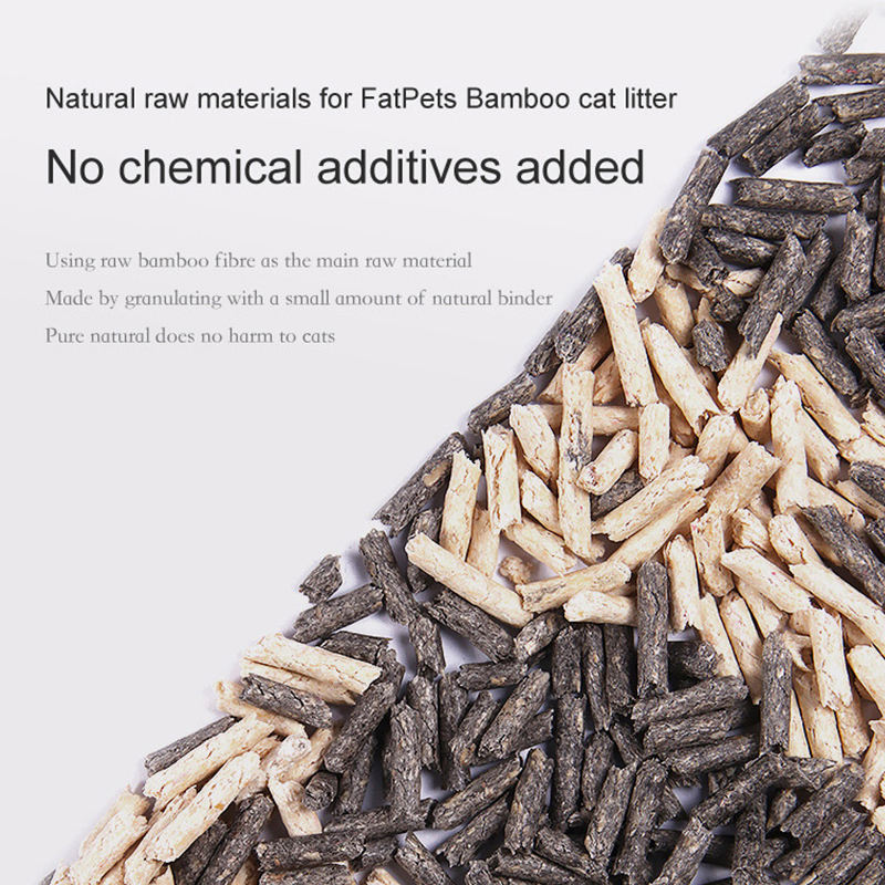Manufacturer New Design Eco-friendly Super Deodorant Raw Bamboo Cat Litter