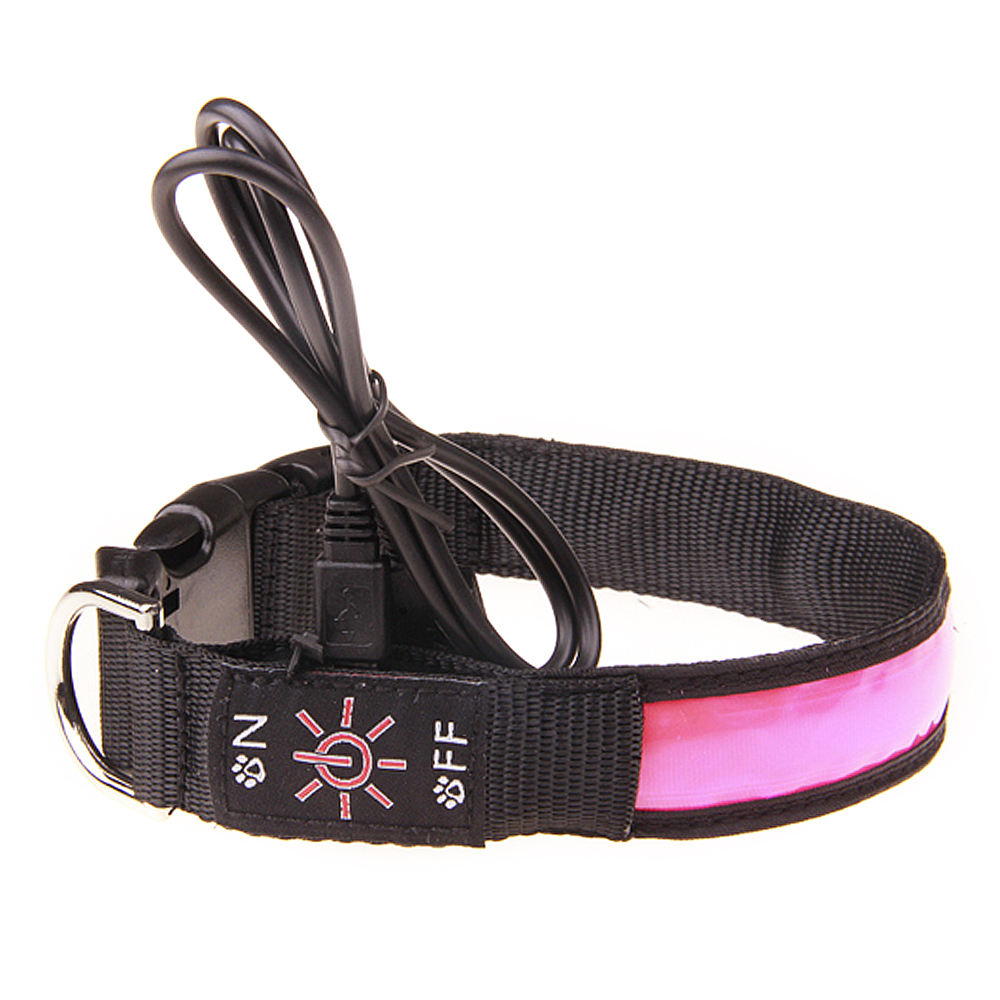 Customized Brand Logo Usb Rechargeable Led Dog Collar