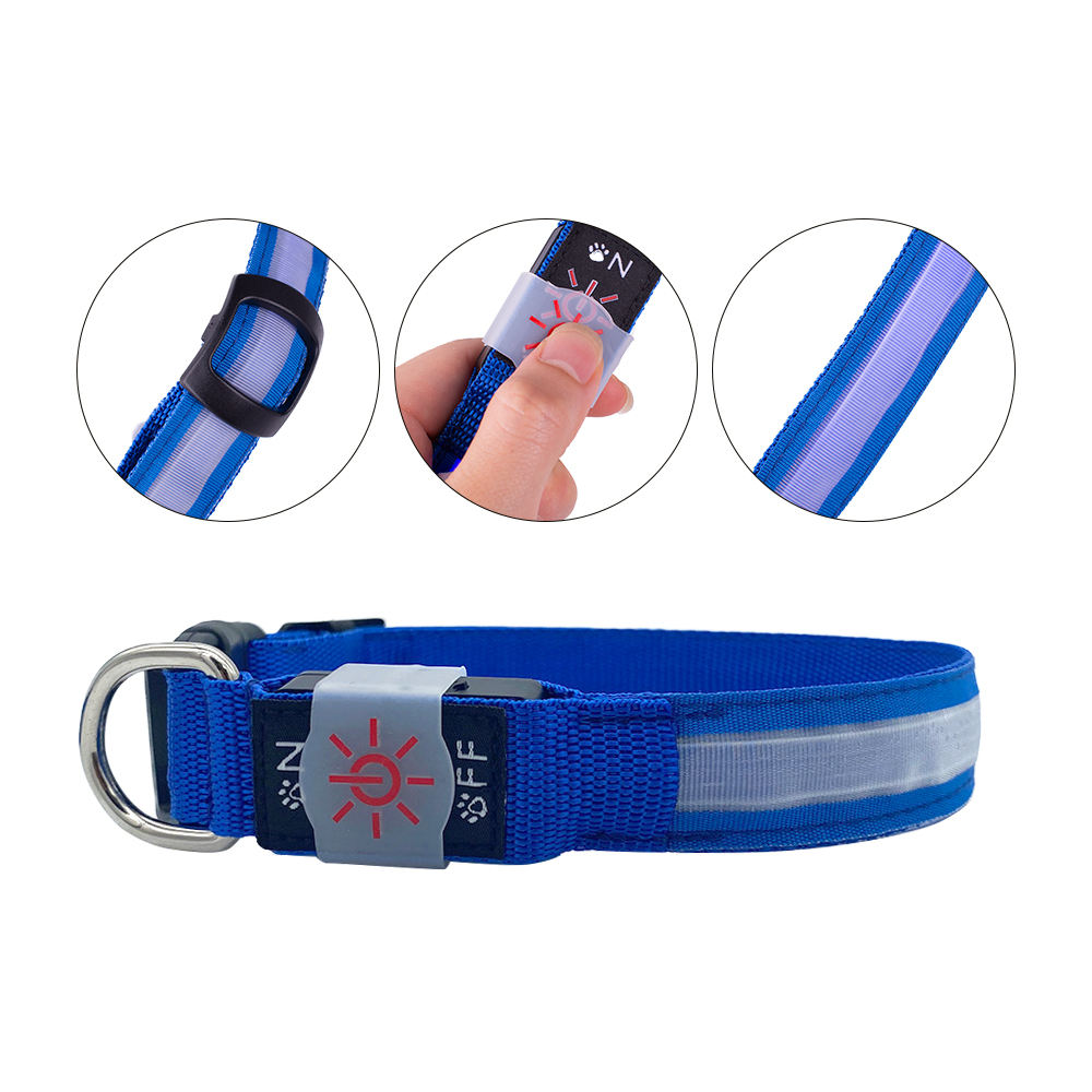 Adjustable Ipx7 Waterproof Usb Rechargeable Light Led Dog Collar