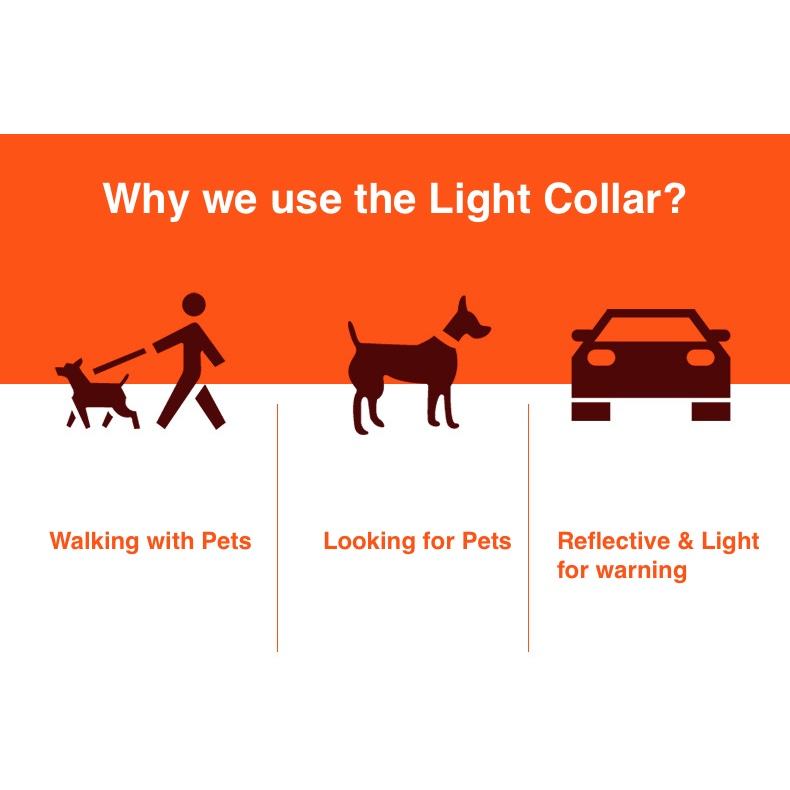Manufacturer Custom New Design Adjustable Nylon Reflective Light Led Dog Collar