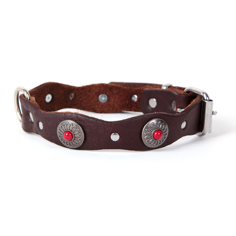 Wholesale Custom New Design Fashion Leather Dog Collar Adjustable Jeweled Pet Collar For Dogs