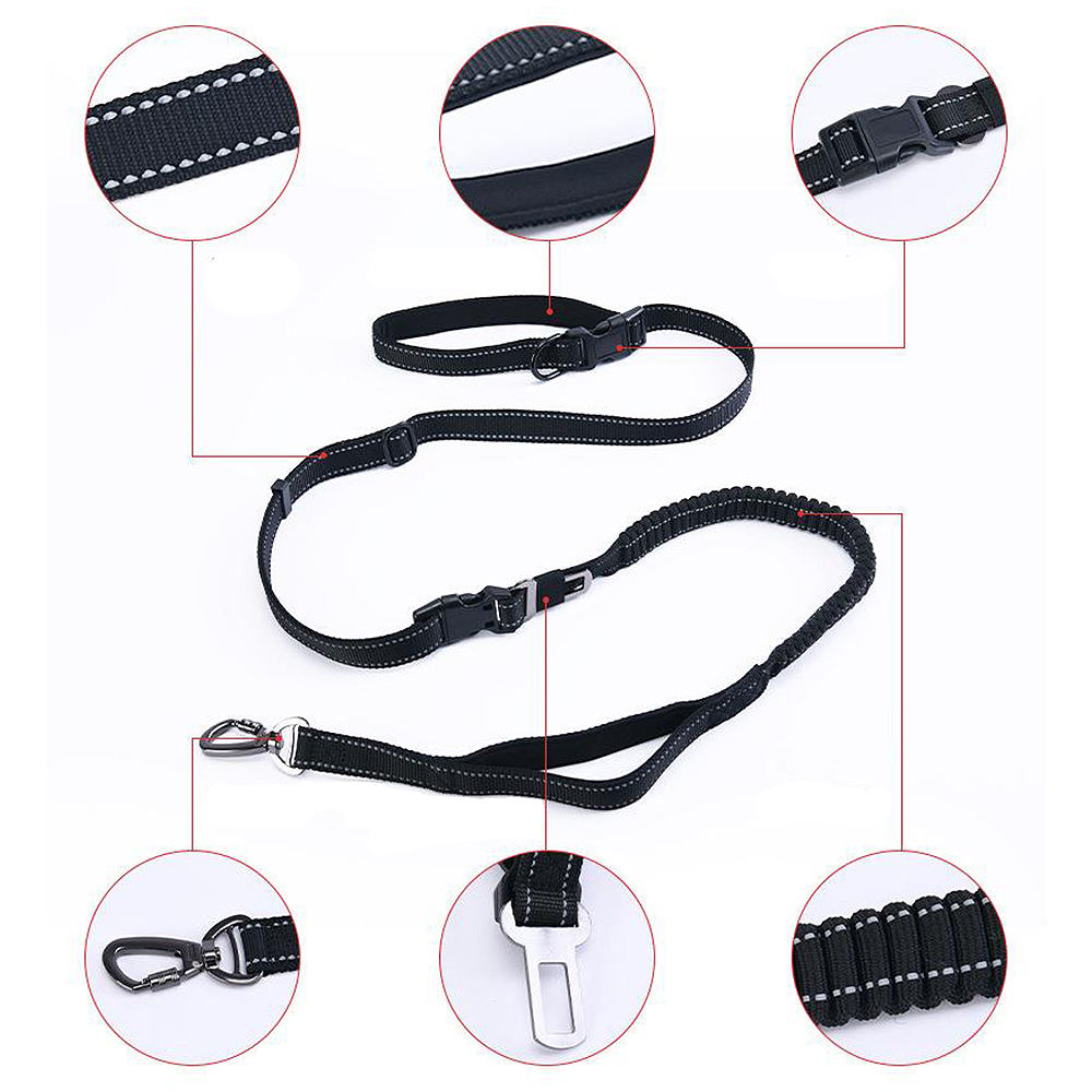 2 In 1 Outdoor Durable Dog Leashes Car Seat Dog Belt