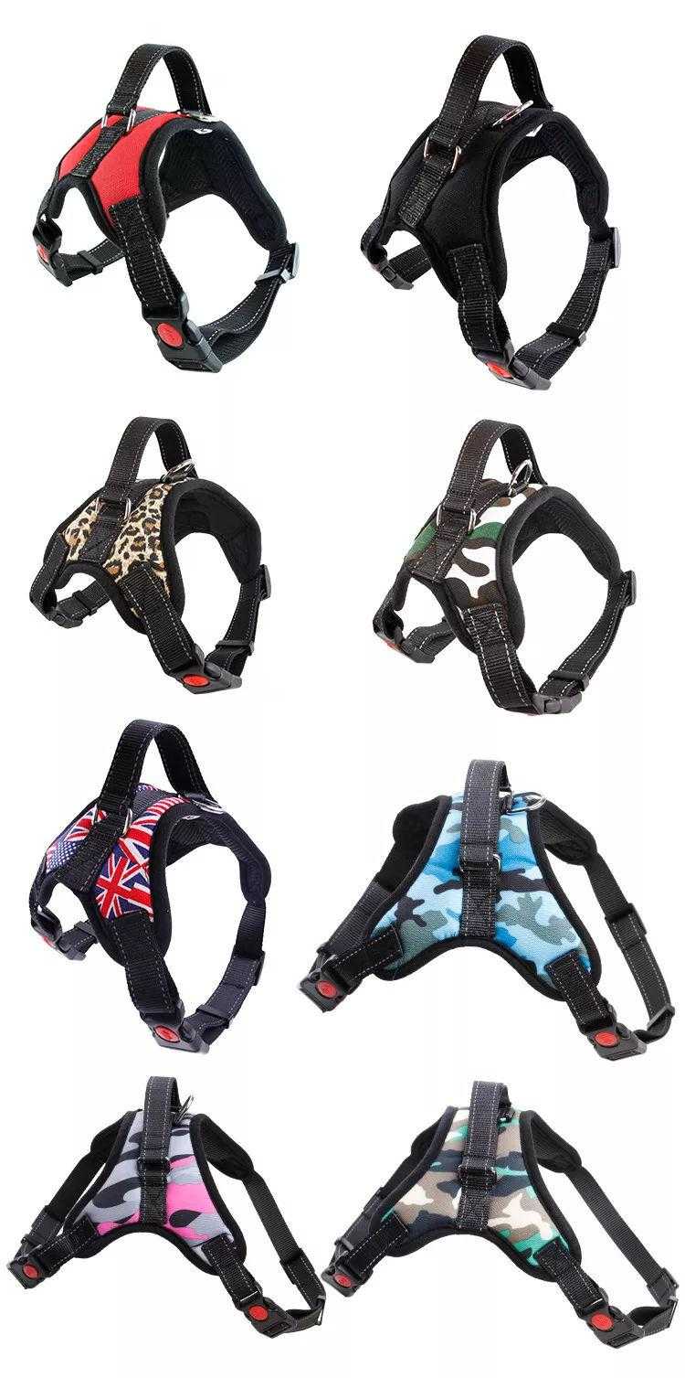 Wholesale Custom Adjustable Breathable Reflective Big Dog Harness