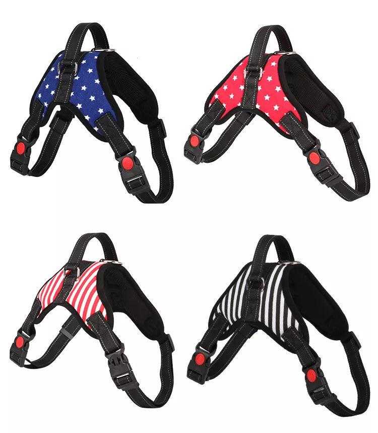 Wholesale Custom Adjustable Breathable Reflective Big Dog Harness