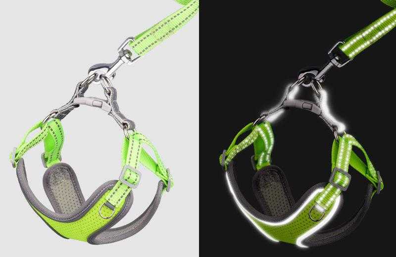 Manufacture Wholesale Reflective Comfotable Breathable Pet Harness And Leashes