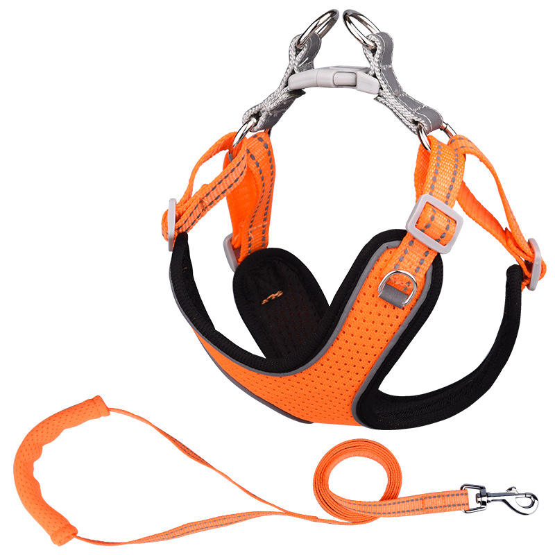Manufacture Wholesale Reflective Comfotable Breathable Pet Harness And Leashes