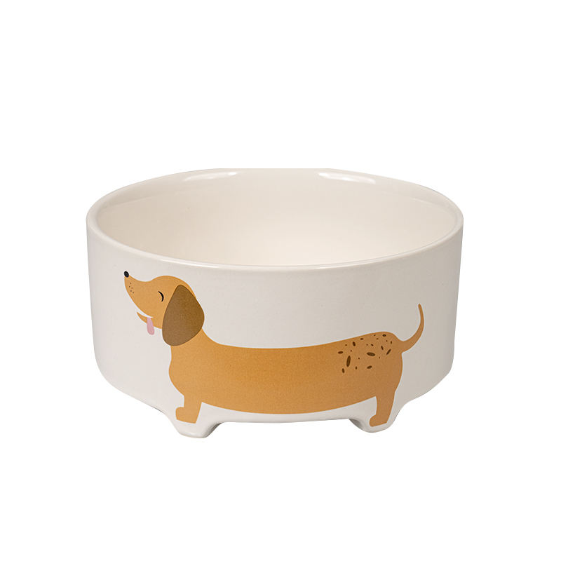 Wholesale Custom Printing Pattern Colorful Ceramic Dog Bowl