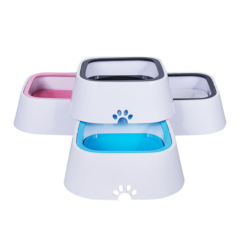 Ant-spill Dog Water Bowl Colorful Eco-friendly Pp Non-slip Pet Bowl