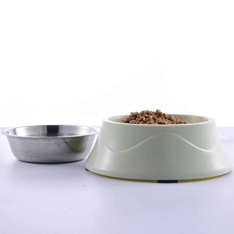 Wholesale Custom New Design Stainless Steel Dog Bowl Colorful Eco-friendly Pp Non-slip Pet Bowl