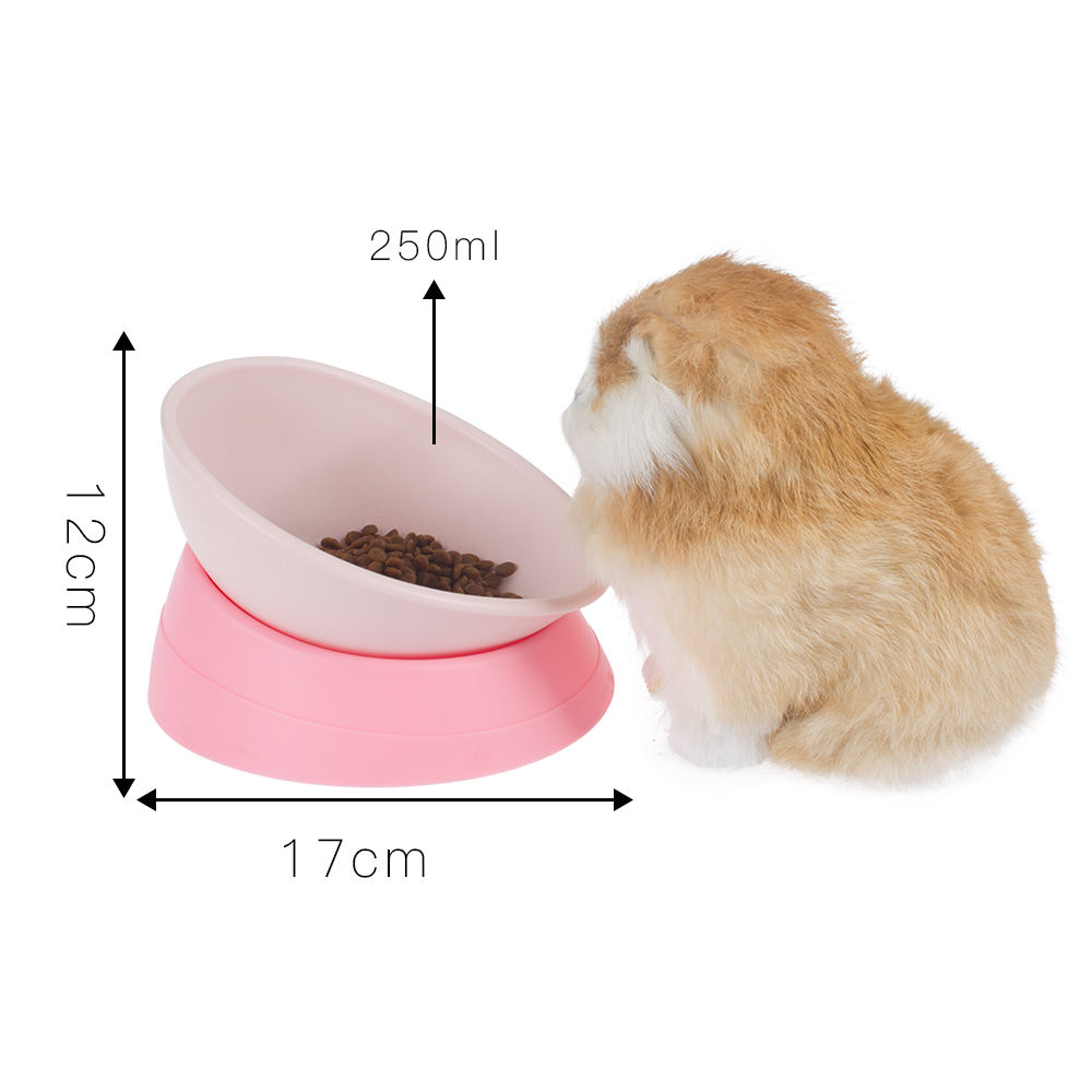 Wholesale Custom Adjustable Pet Bowl Pink Non-slip Pet Dog Cat Food Feeder