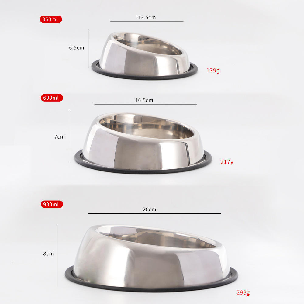 Manufacturer Custom Slanted Design Stainless Steel Dog Bowl