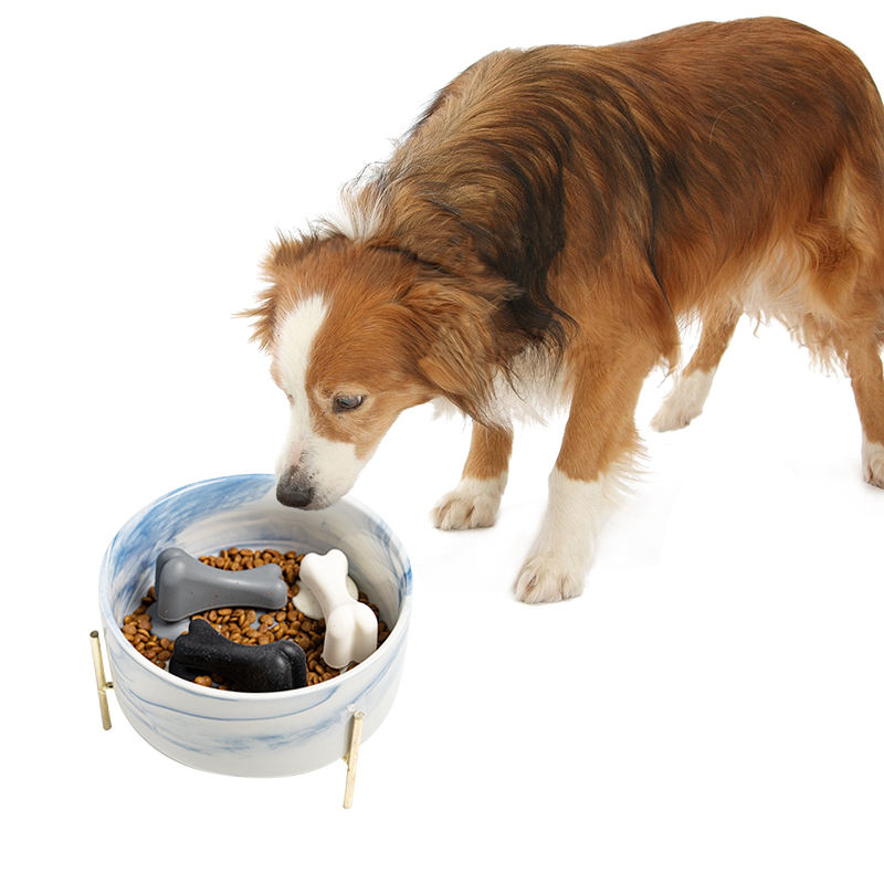 New Design Bone Shape Silicone Pet Bowl Accessories Dog Slow Feeder