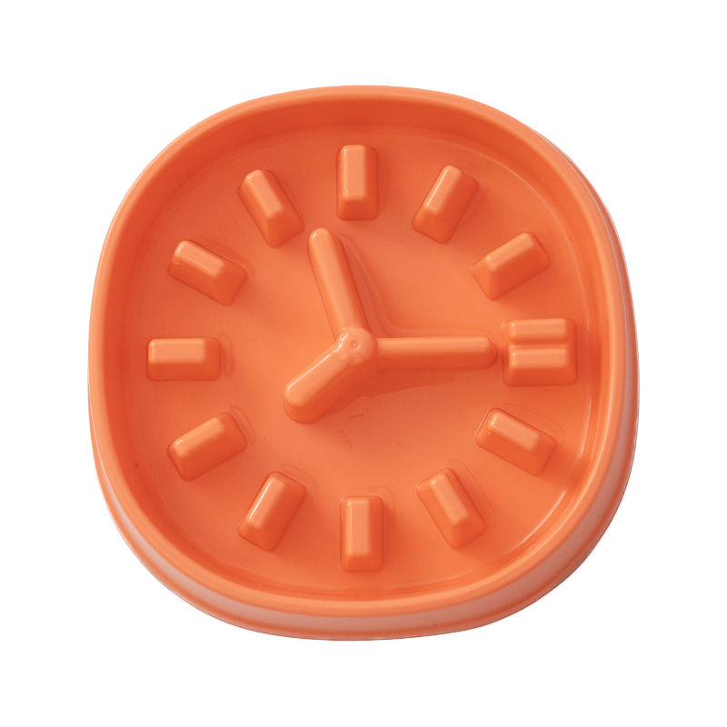 Customized New Design Clock Shape Hot Selling Pet Pet Slow Feeder Dog Slow Bowl