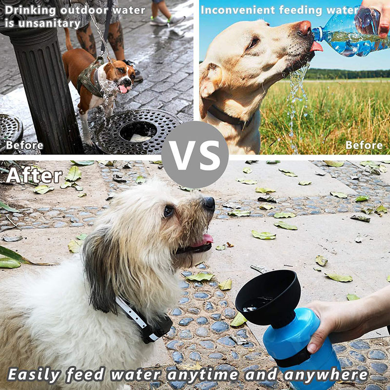 Wholesale Custom Leak-proof Design Dog Water Bottle Outdoor Travel Pet Dog Foldable Water Bowl