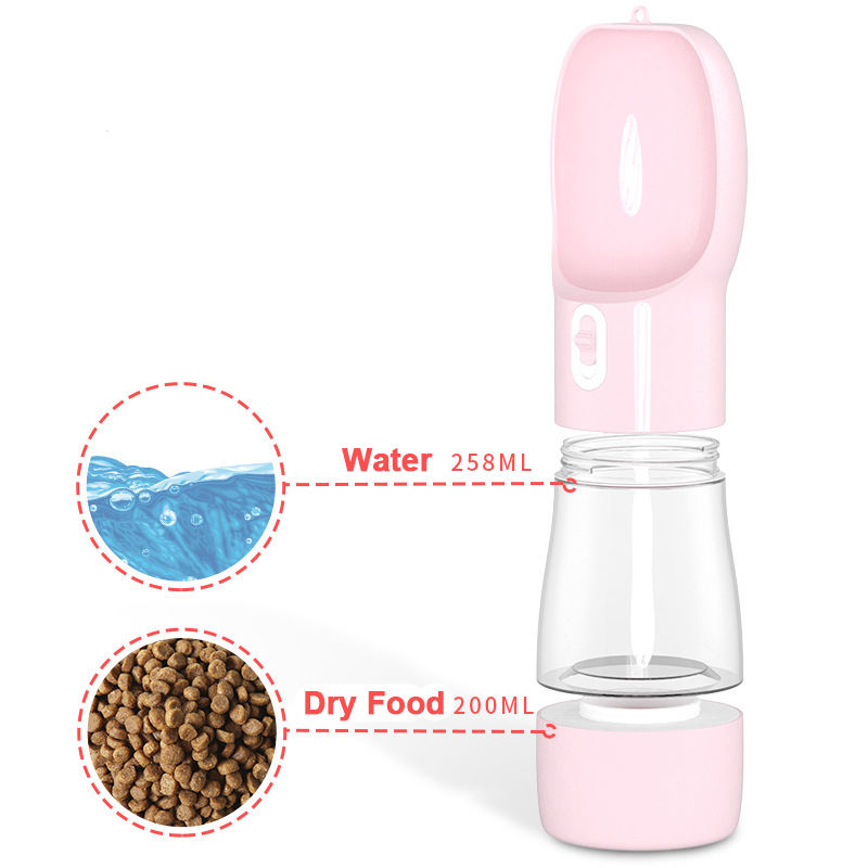 Wholesale New Design Portable Dog Water And Food Bottle Outdoor Travel Pet Bottle Feeder