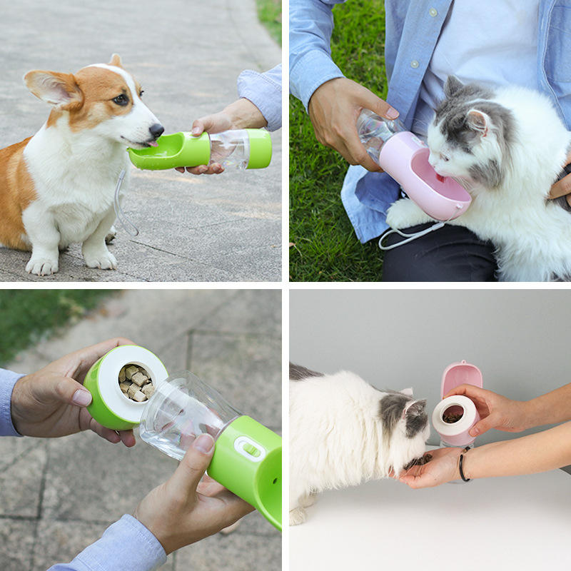 Wholesale New Design Portable Dog Water And Food Bottle Outdoor Travel Pet Bottle Feeder