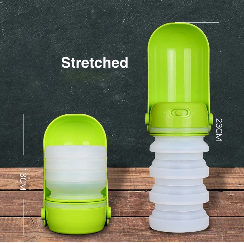 Food Grade Silicone Foldable Pet Water Bottle Outdoor Portable Dog Water Bottle