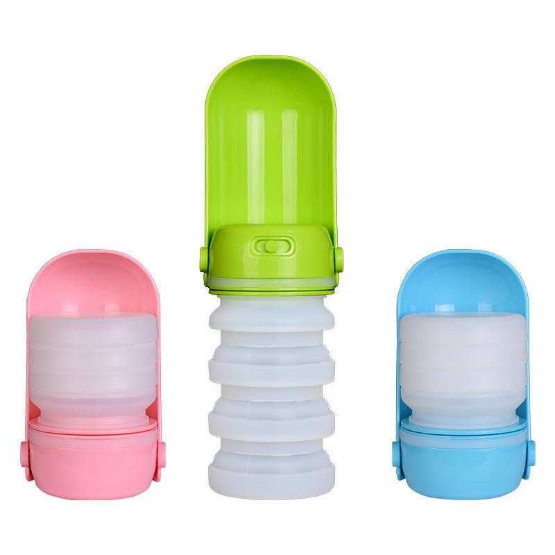 Food Grade Silicone Foldable Pet Water Bottle Outdoor Portable Dog Water Bottle