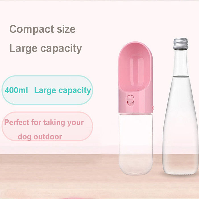 Wholesale Custom Capsule Style 400ml Abs Portable Dog Water Bottle Outdoor Travel Pet Dog Water Bottle