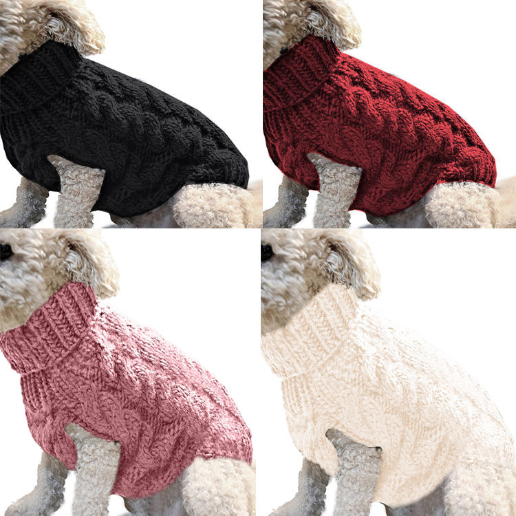 Custom Knitted Dog Winter Clothes Warm Dog Sweater